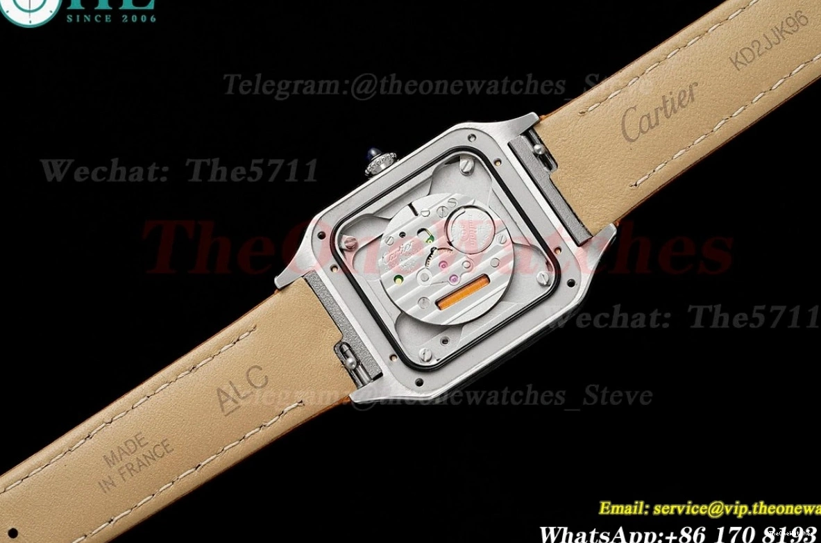 Dumont Dial Brown Silver Santos SS AF LE Quartz 0402